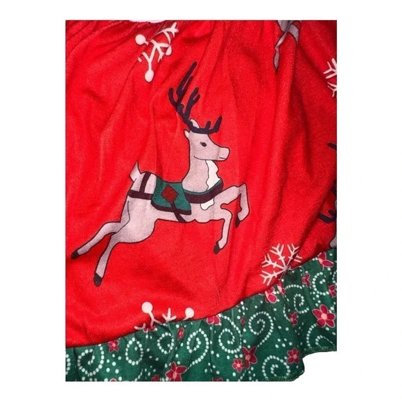 EUC ELEANOR ROSE Christmas Reindeer Polka Dot Dress 6-9 month - Picture 2 of 5